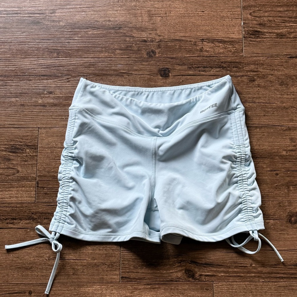 Bo + Tee Side Slinky Tie Shorts Ice Blue